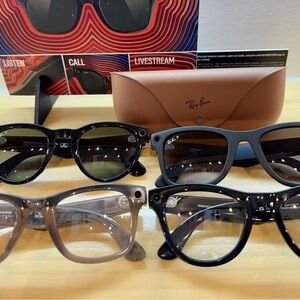 Ray-Ban Black and Tan Eyewear Set
